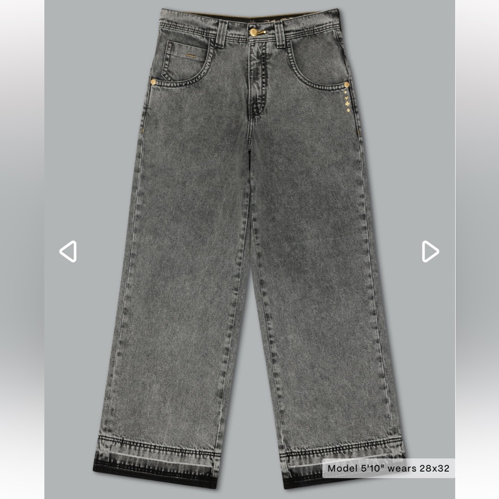 JNCO | Gambler Jeans Black Vintage Wide-leg Baggy | 23” Opening | 28 x 30 New - Picture 6 of 16